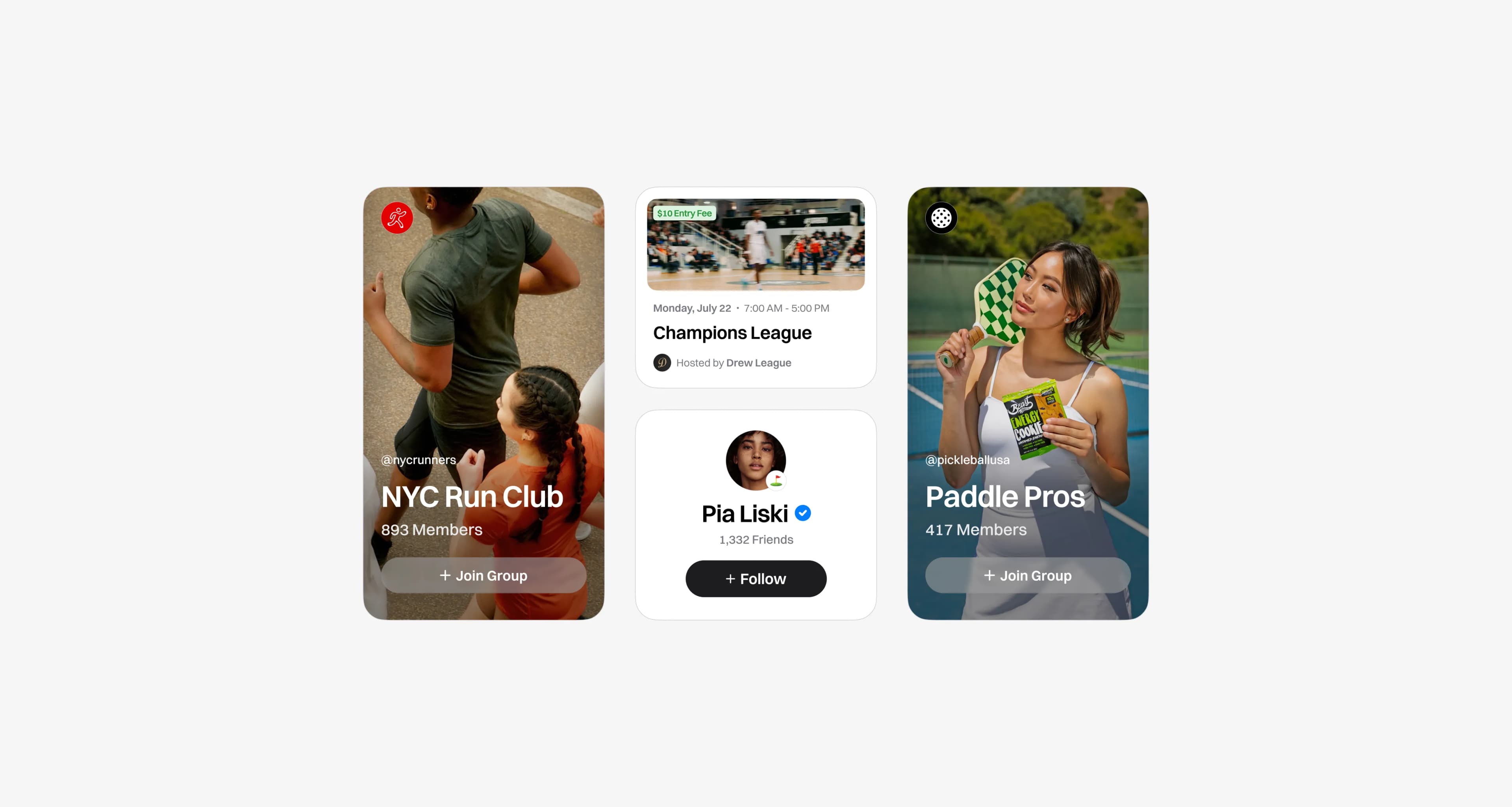 Social campaign posts on phone screens